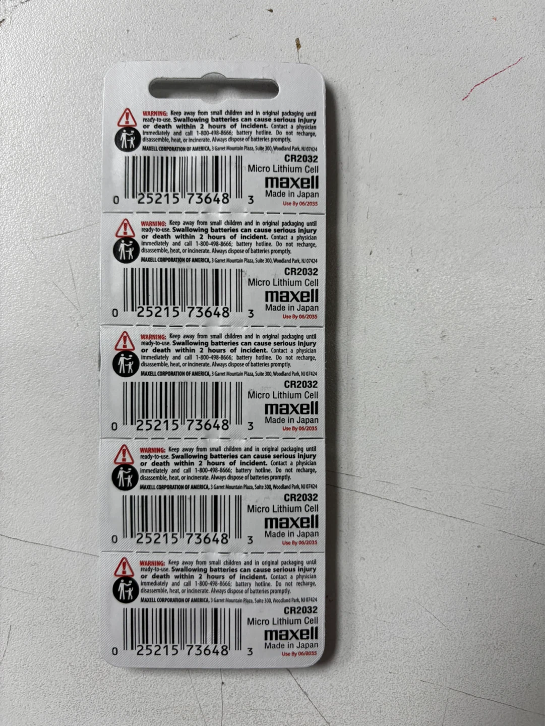 Maxell CR2032 Lithium Coin Cell Batteries (5 Pack) - photo 2