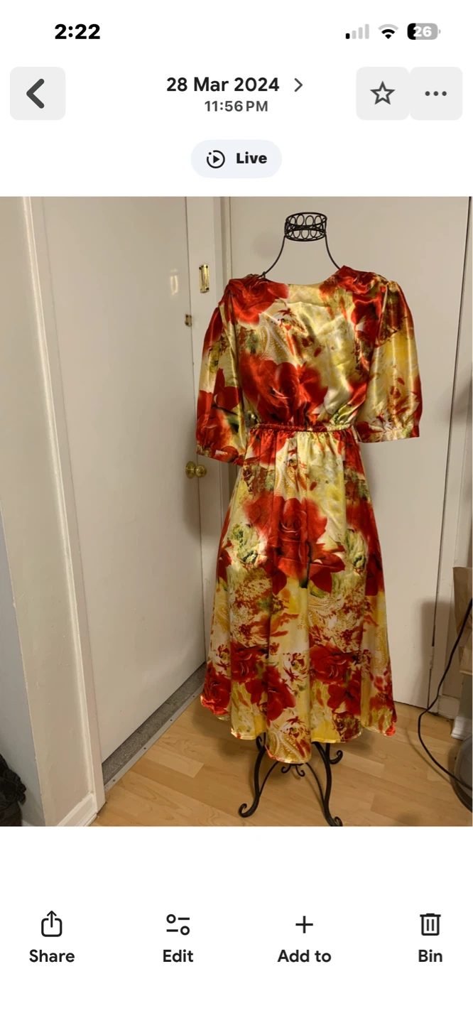 VINTAGE Floral Dress - Made in Korea