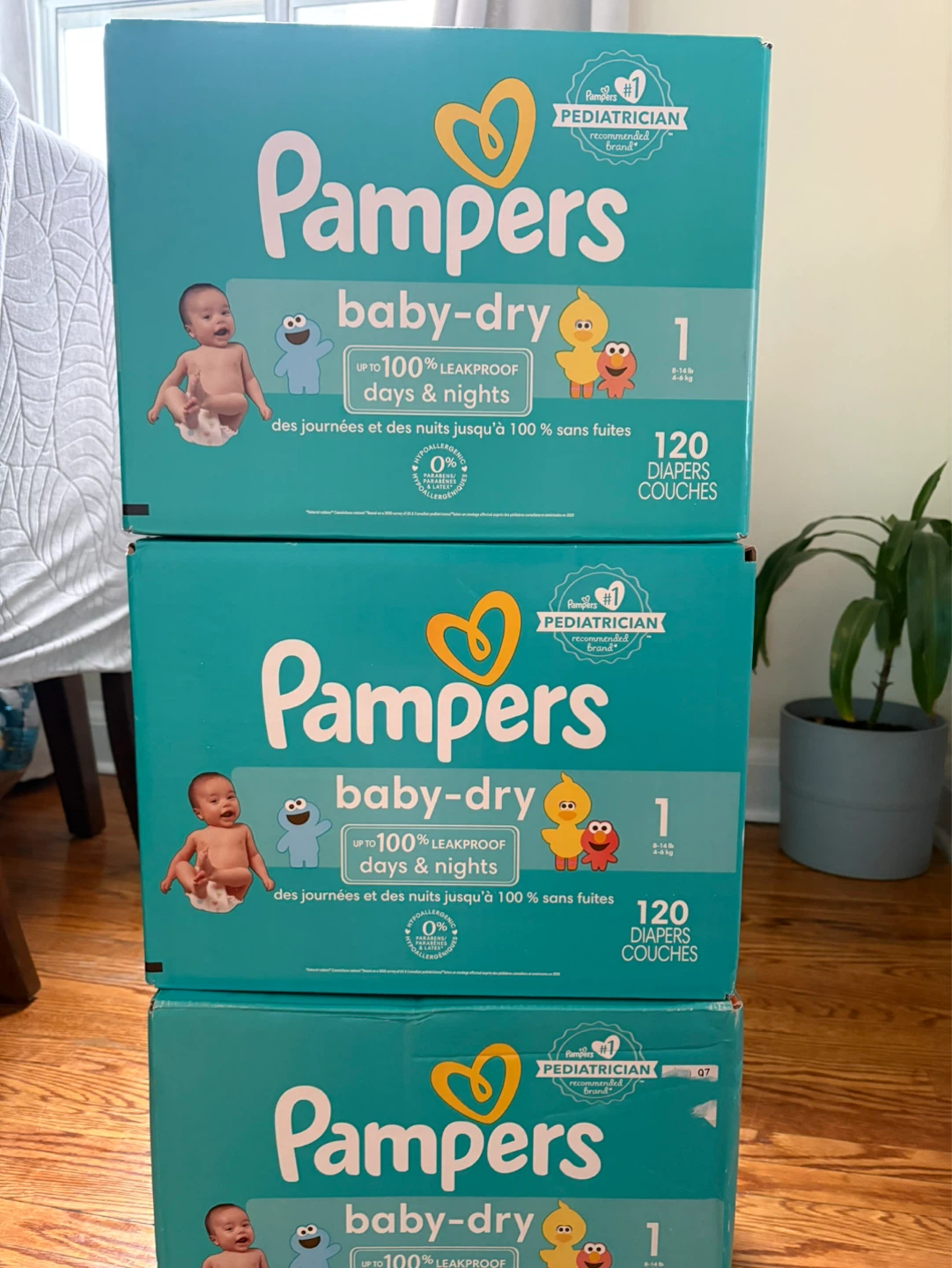 Pampers Baby-Dry Diapers Size 1 - 120 Count