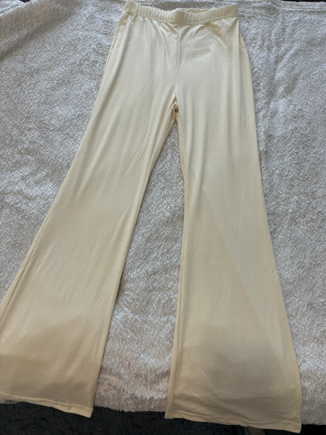 Cream Flared Leggings - Size S