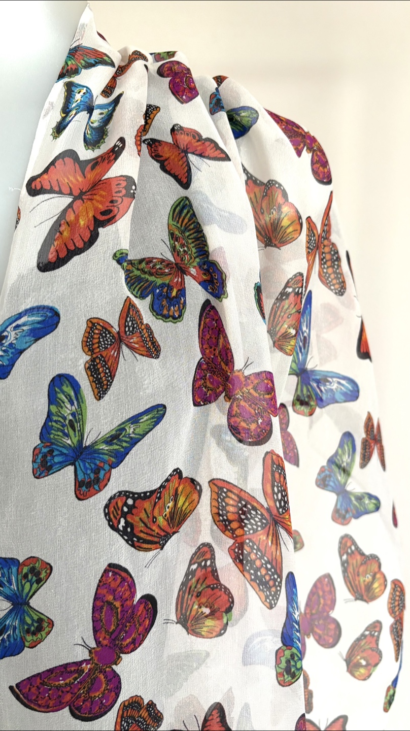 Sheer Butterfly 🦋 Print Scarf - photo 2