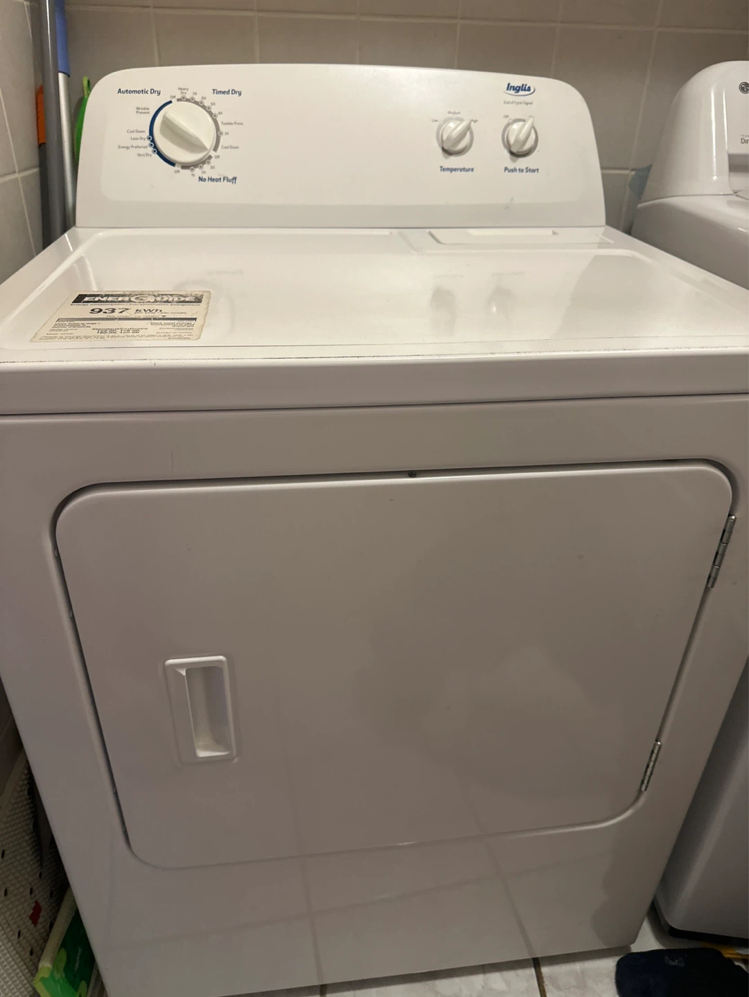Inglis White Electric Dryer - photo 2