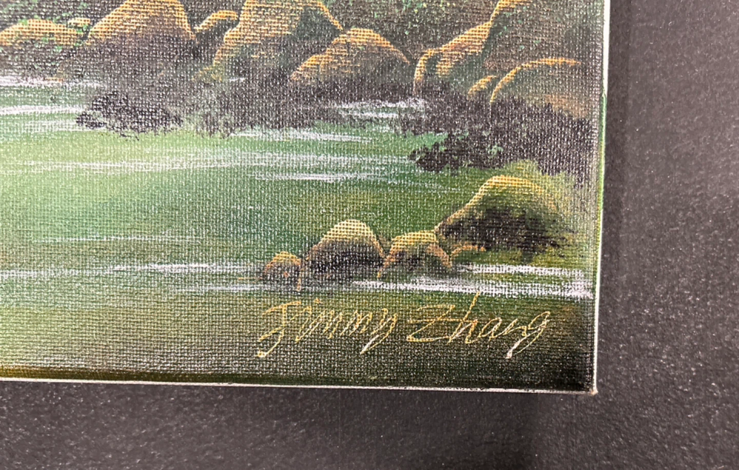 Jimmy Zhang Forest Waterfall Landscape Painting Canvas Art - photo 2