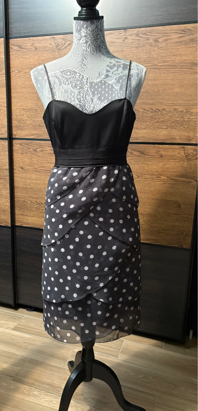 BEDO Black & White Polka Dot Dress