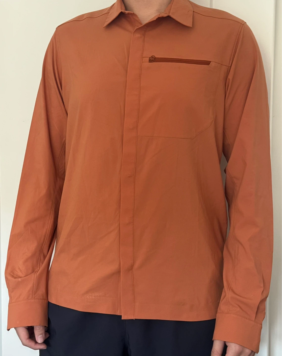 Arc'teryx Skyline LS shirt in Orange with Zipper Pocket - photo 3