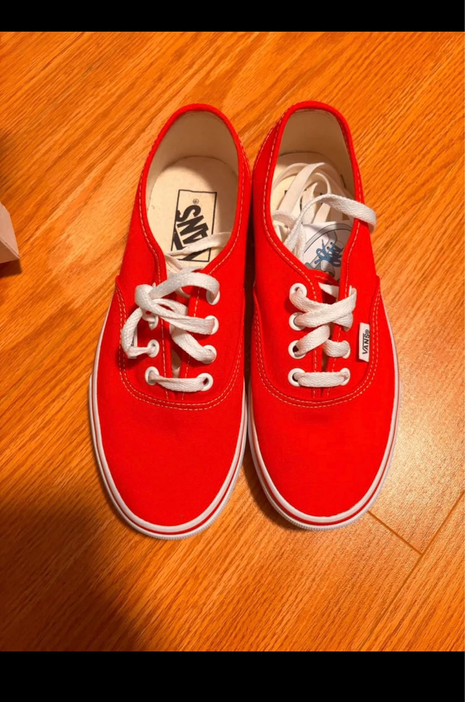 Red Vans Authentic Sneakers Size 5.5