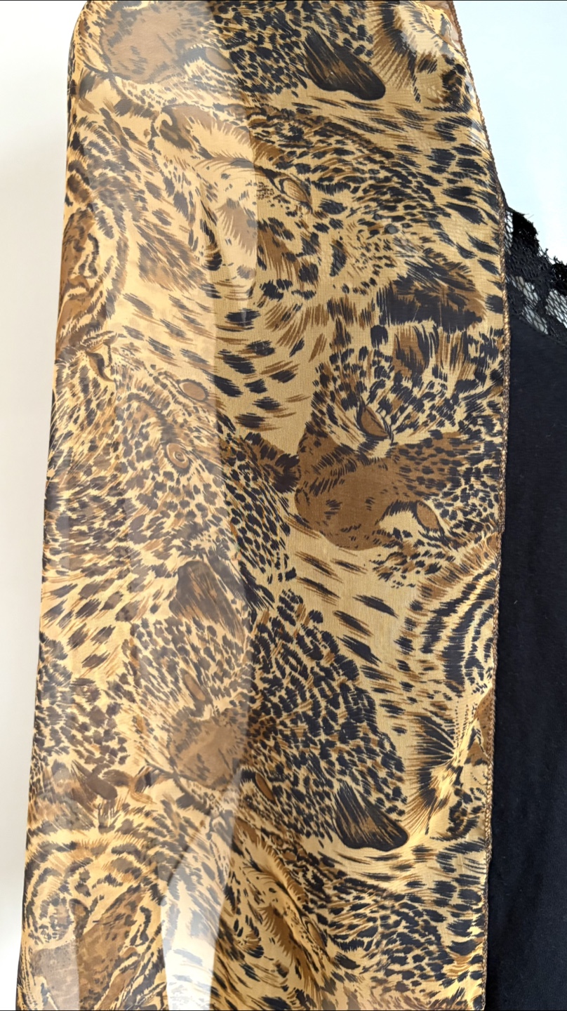 Sheer Leopard Print Scarf/Wrap - photo 2