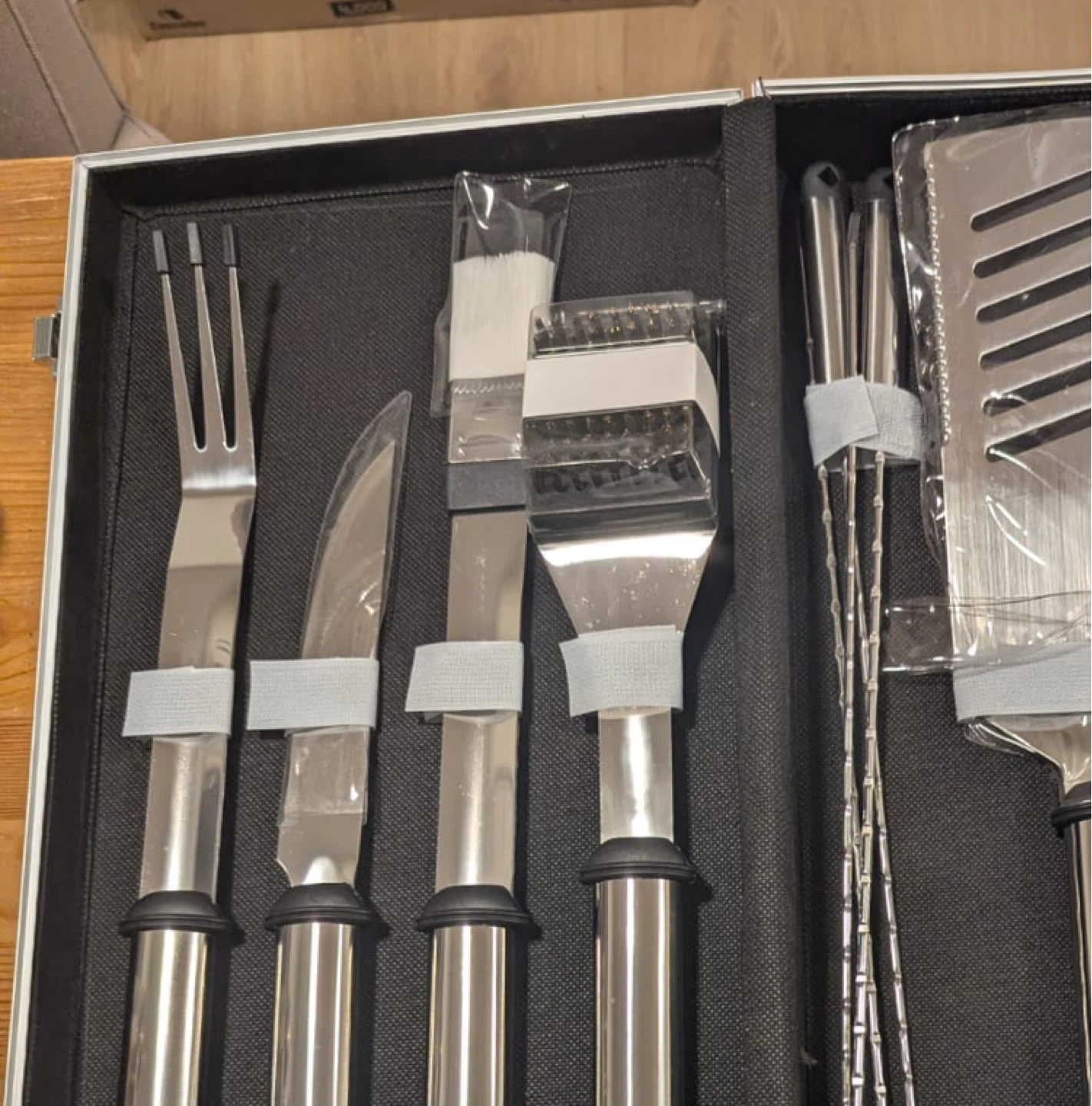 10-Piece Stainless Steel BBQ Grill Tool Set with Portable Case