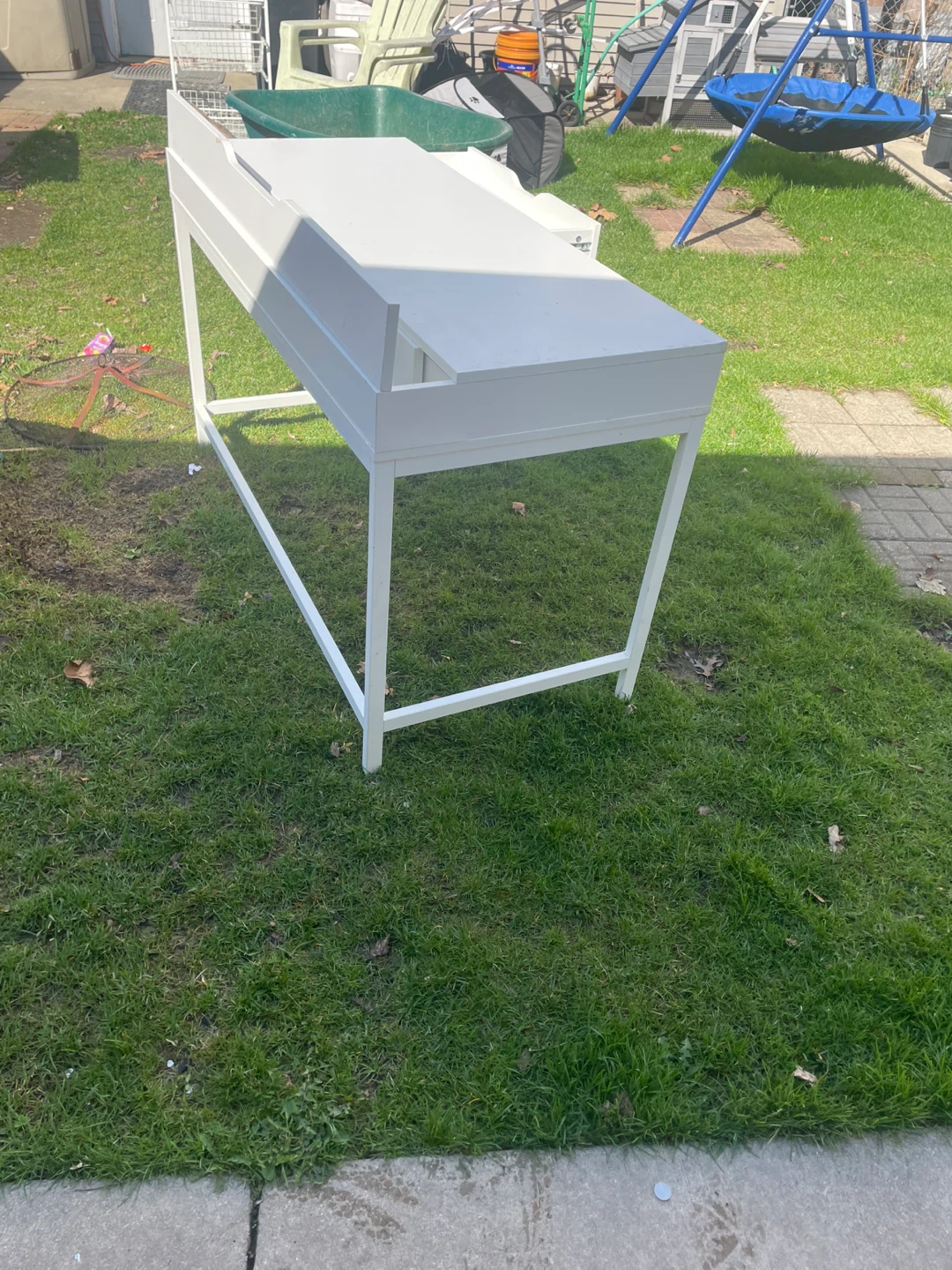 White Desk with Drawers - photo 5