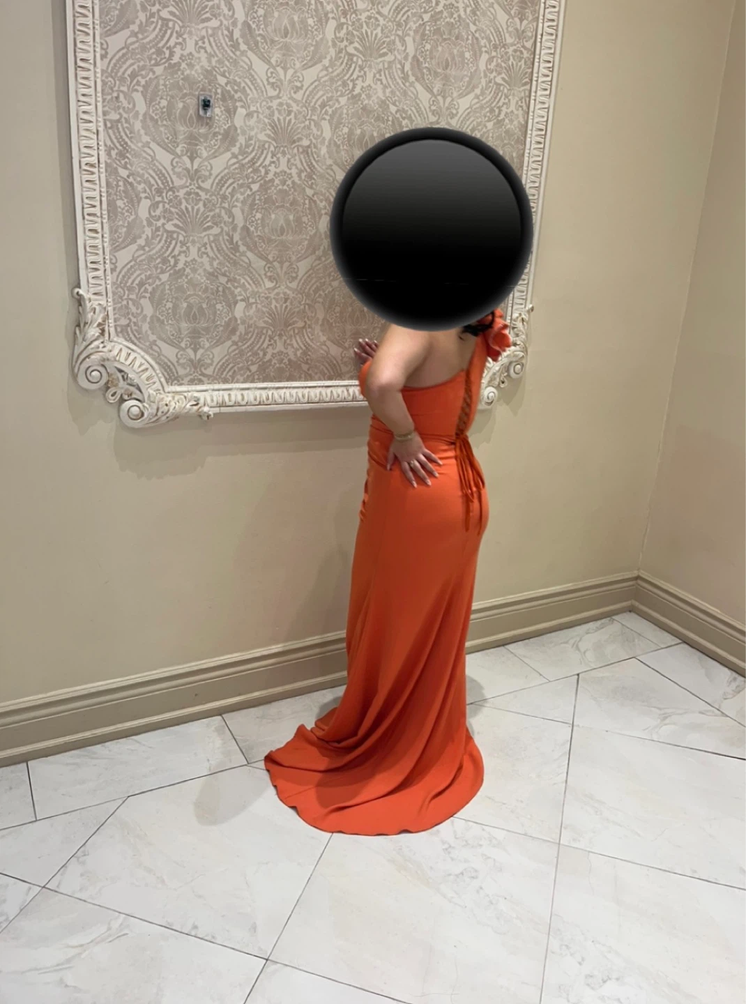 Orange One-Shoulder Gown - photo 2