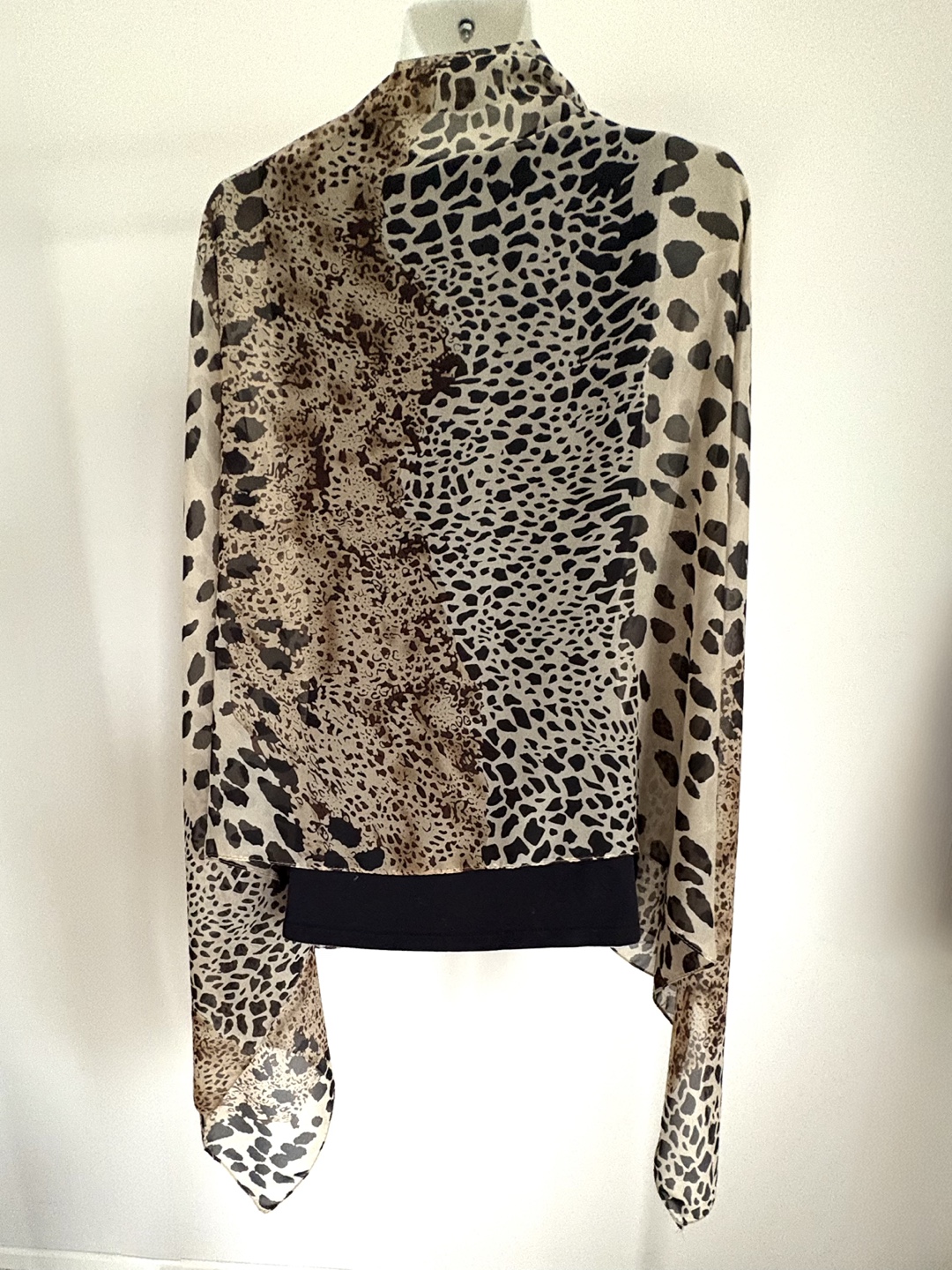 Leopard Print Sheer Long Scarf - photo 5