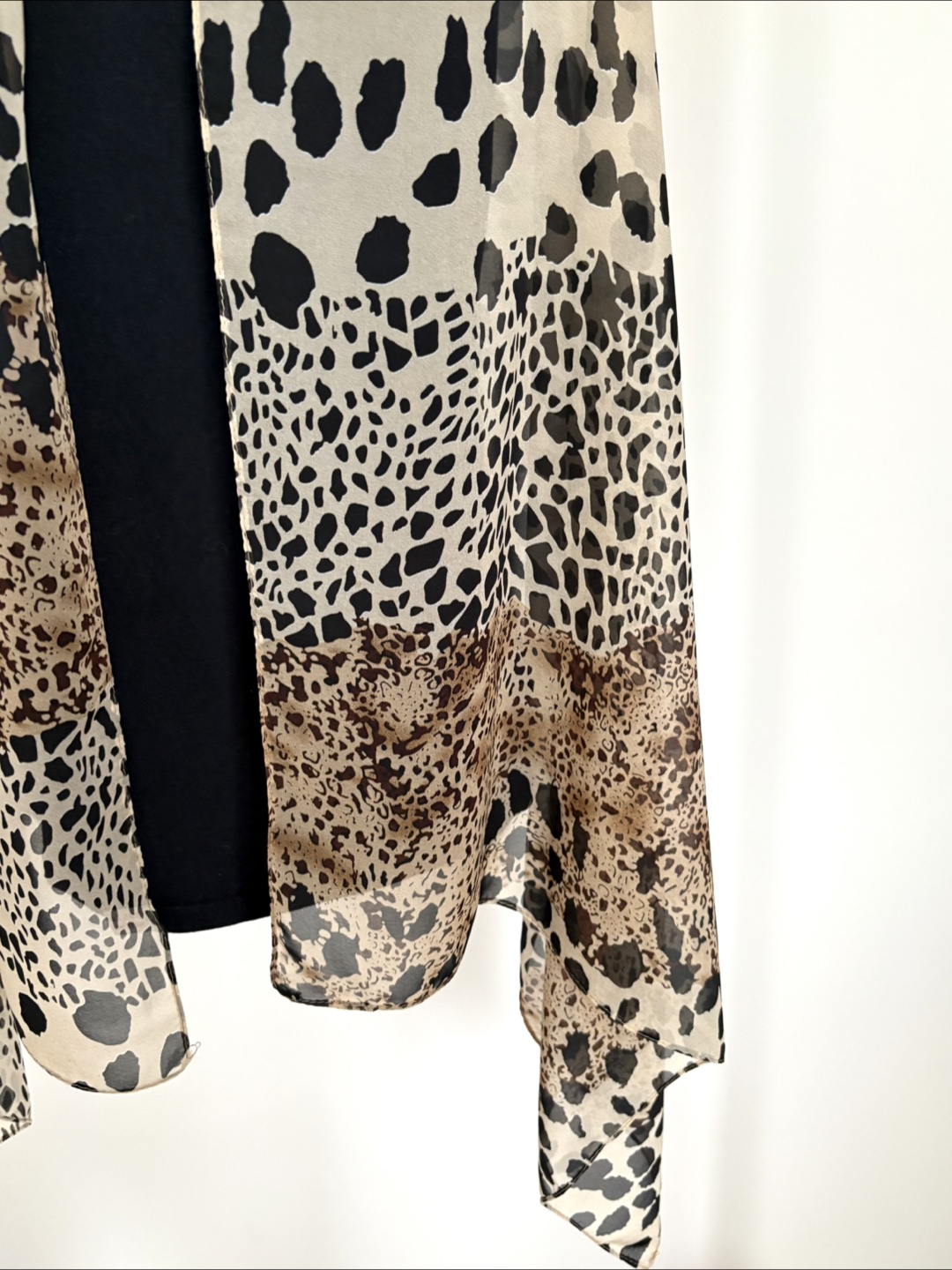 Leopard Print Sheer Long Scarf - photo 3