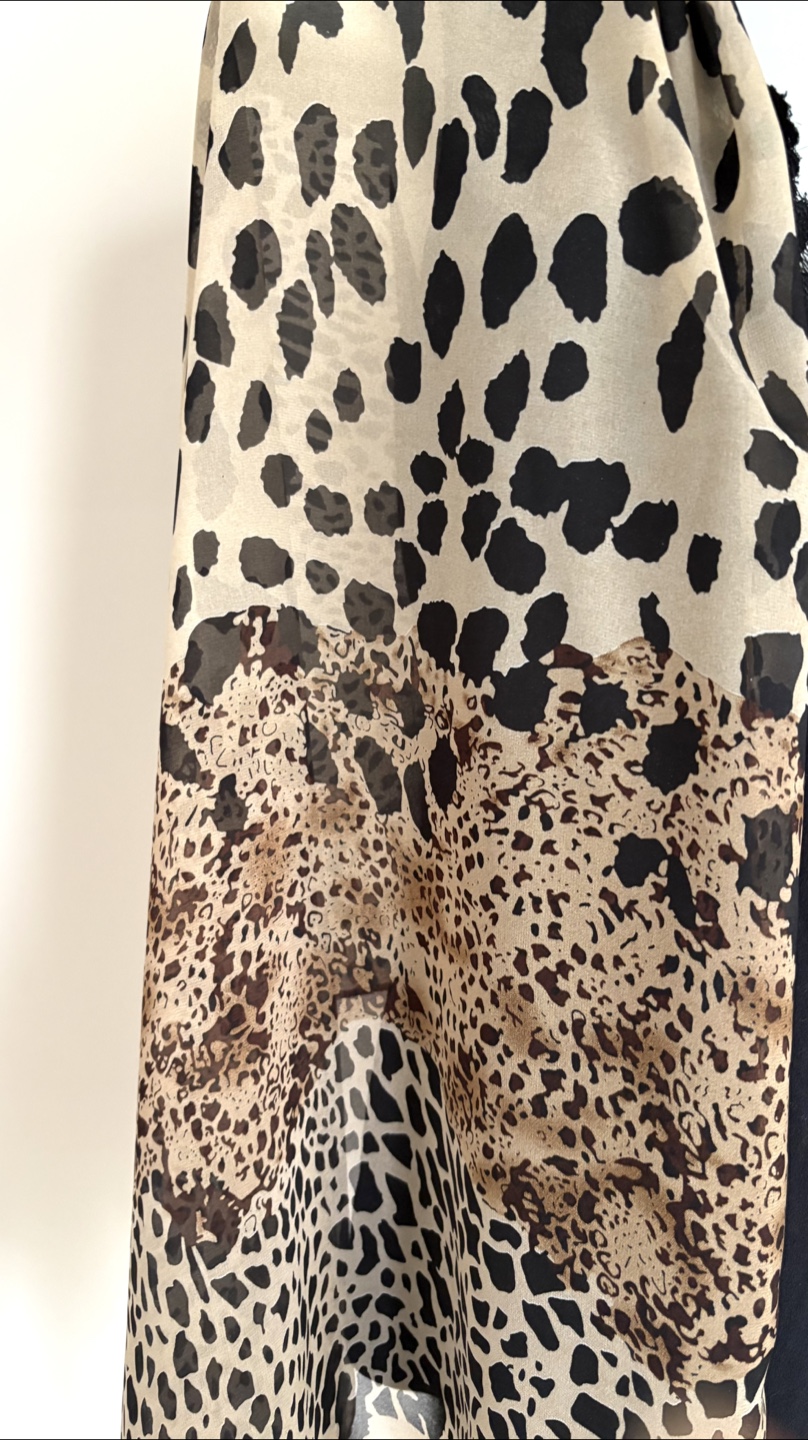 Leopard Print Sheer Long Scarf - photo 2