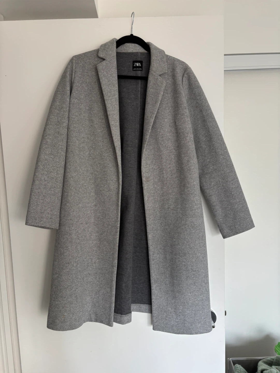 Zara Grey Wool Blend Coat