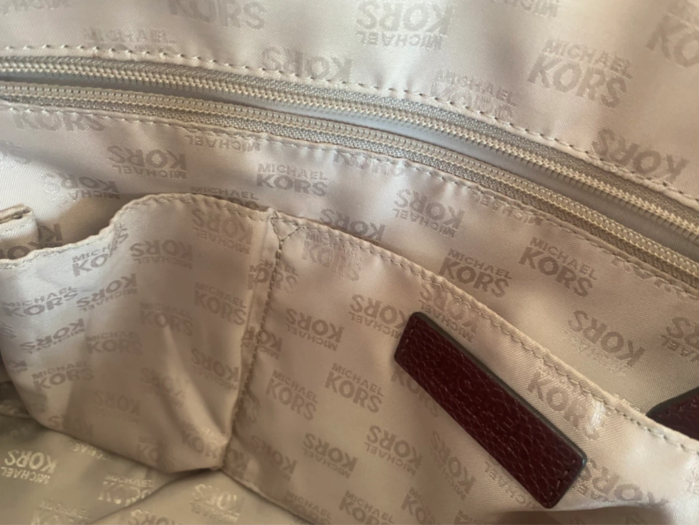 Michael Kors Maroon Leather Satchel Handbag - photo 5