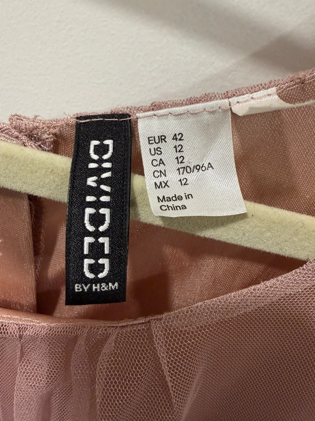 DIVIDED by H&M Tulle Dress - Rose Gold - Size 12 - photo 3