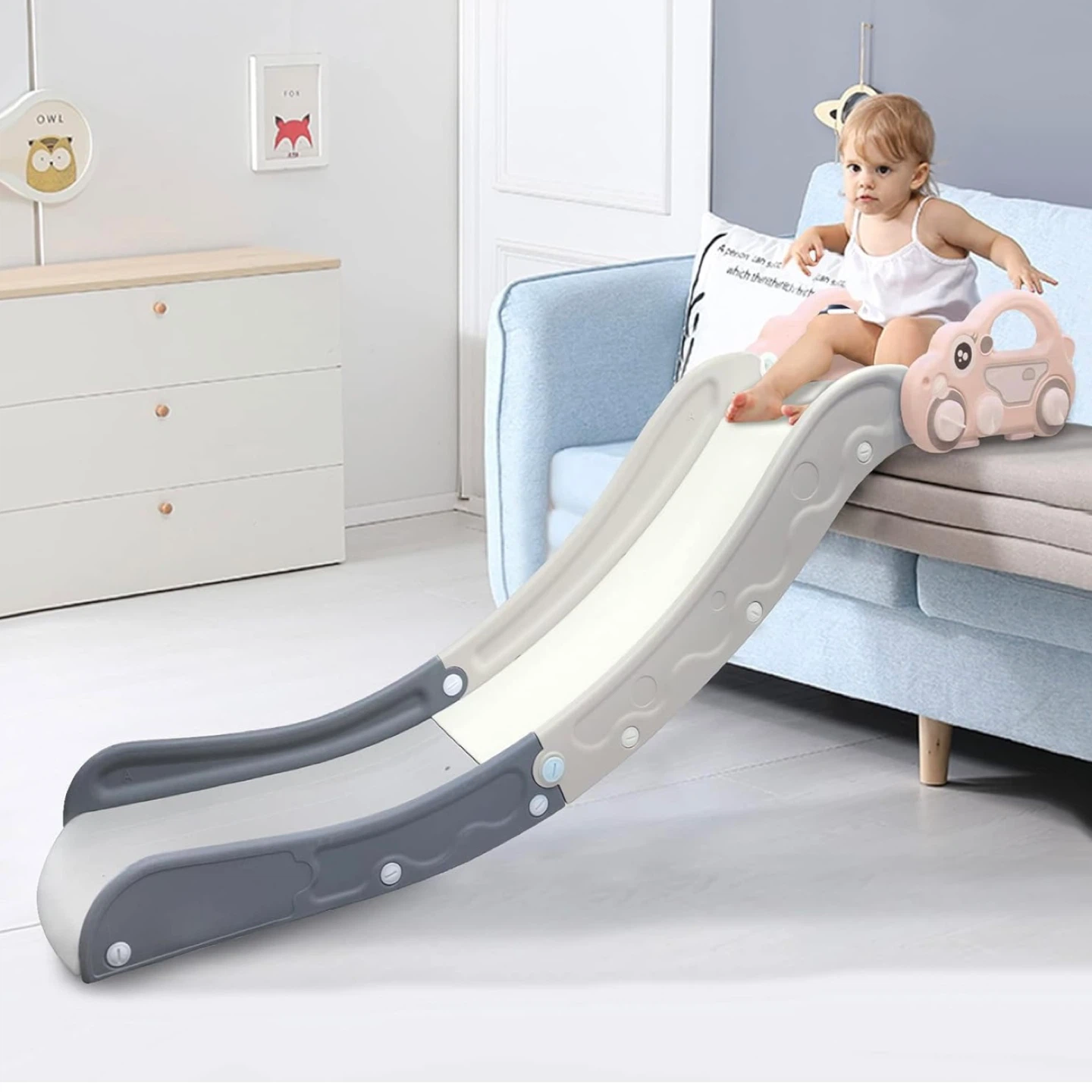 Toddler Sofa Slide Indoor Climbing Slide for Kids | Easy Assembl