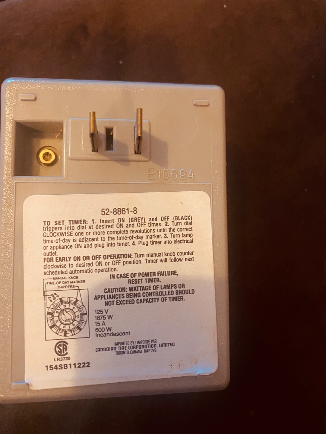 Mastercraft 7 Day Timer - photo 2