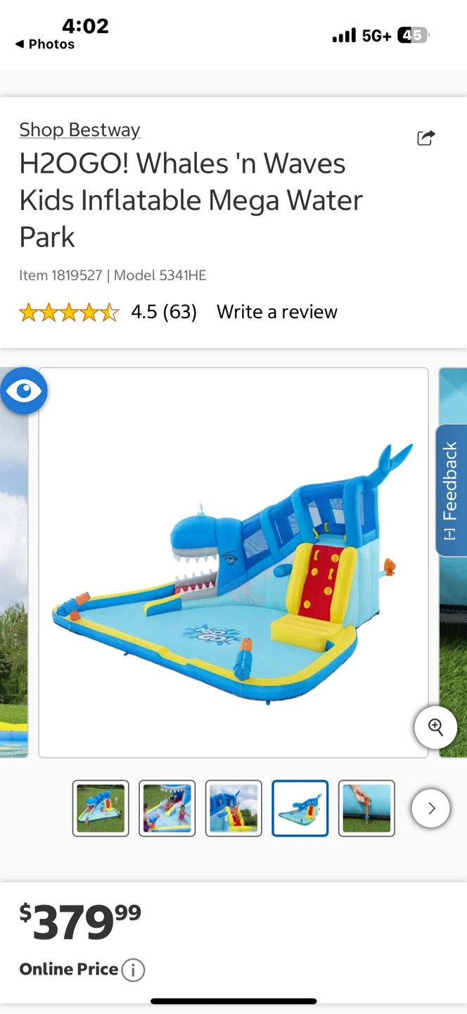 H2GO! Whales 'n Waves Kids Inflatable Water Park - photo 4