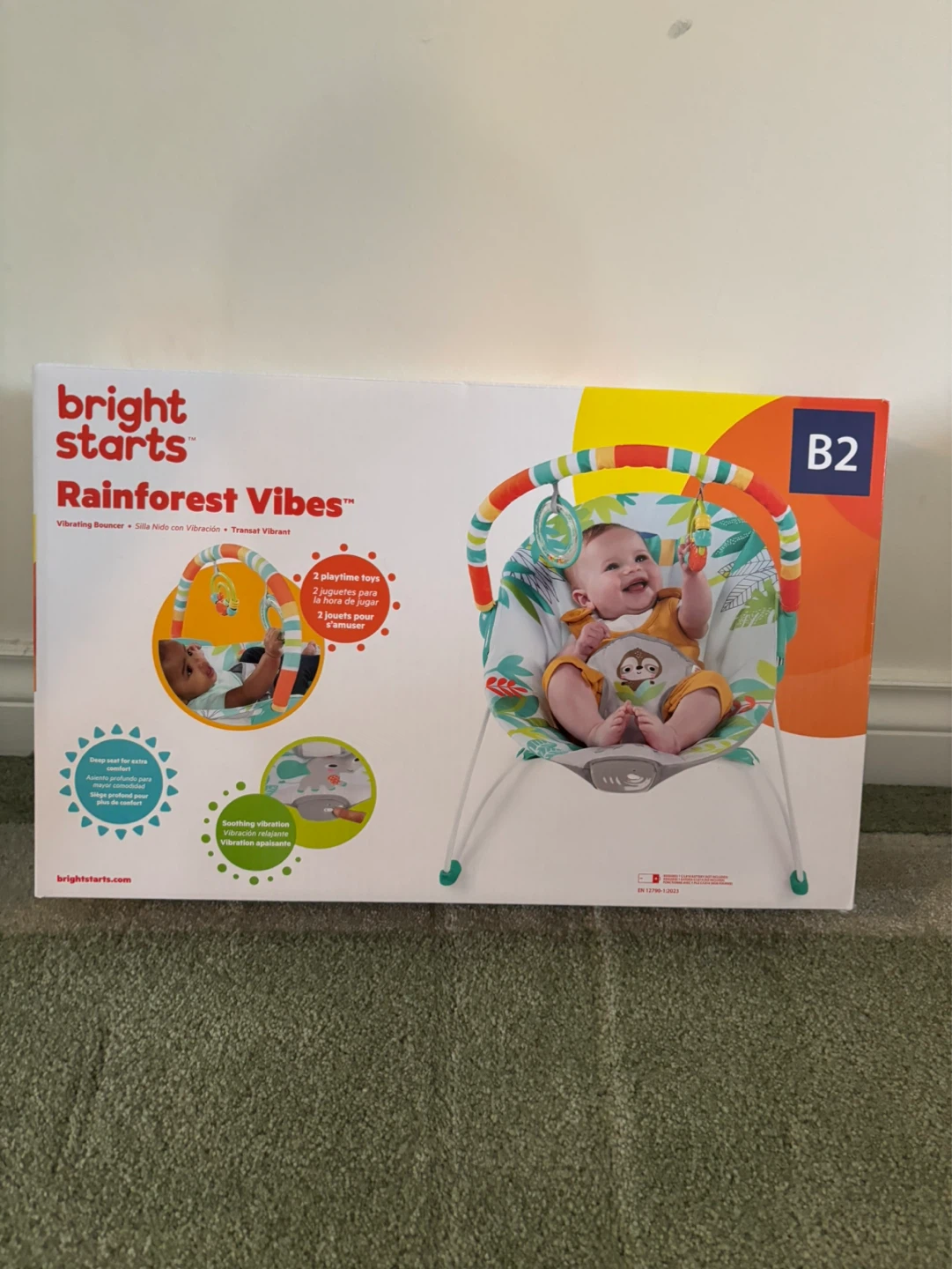 Bright Starts "Rainforest Vibes" Baby Bouncer