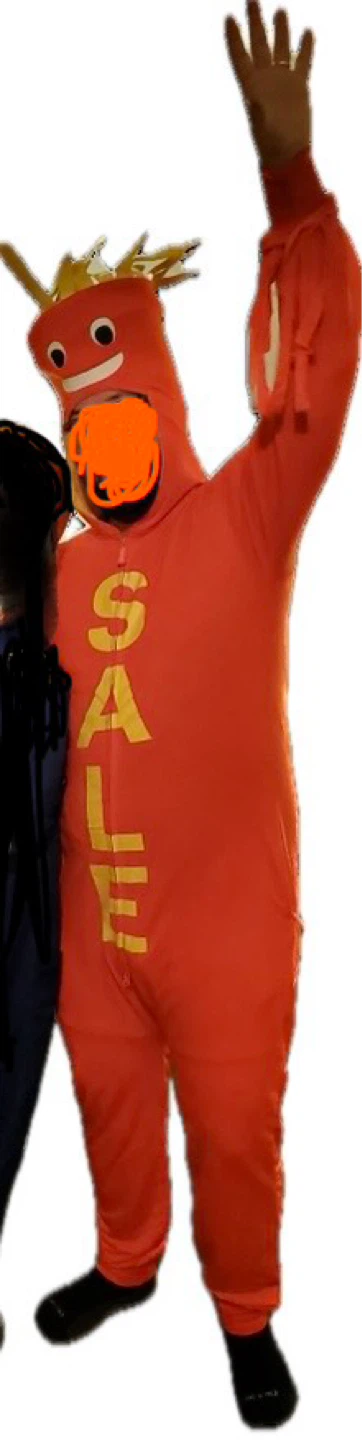 Waving inflatable arm-flailing tube man costume