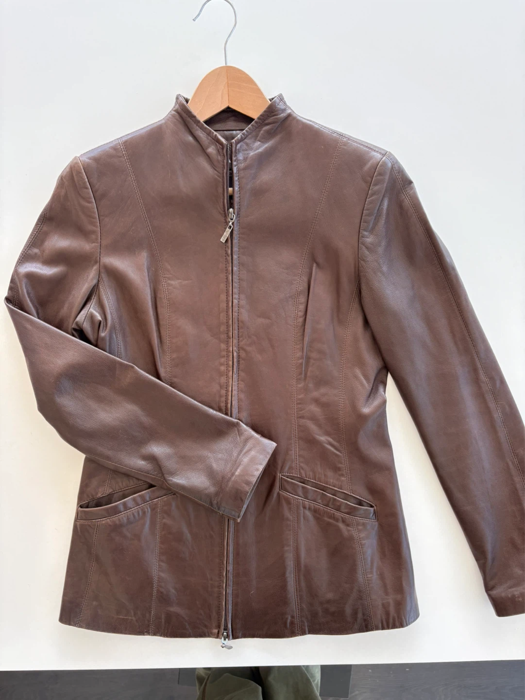 Danier Italian Leather Jacket - Brown - Size 2XS