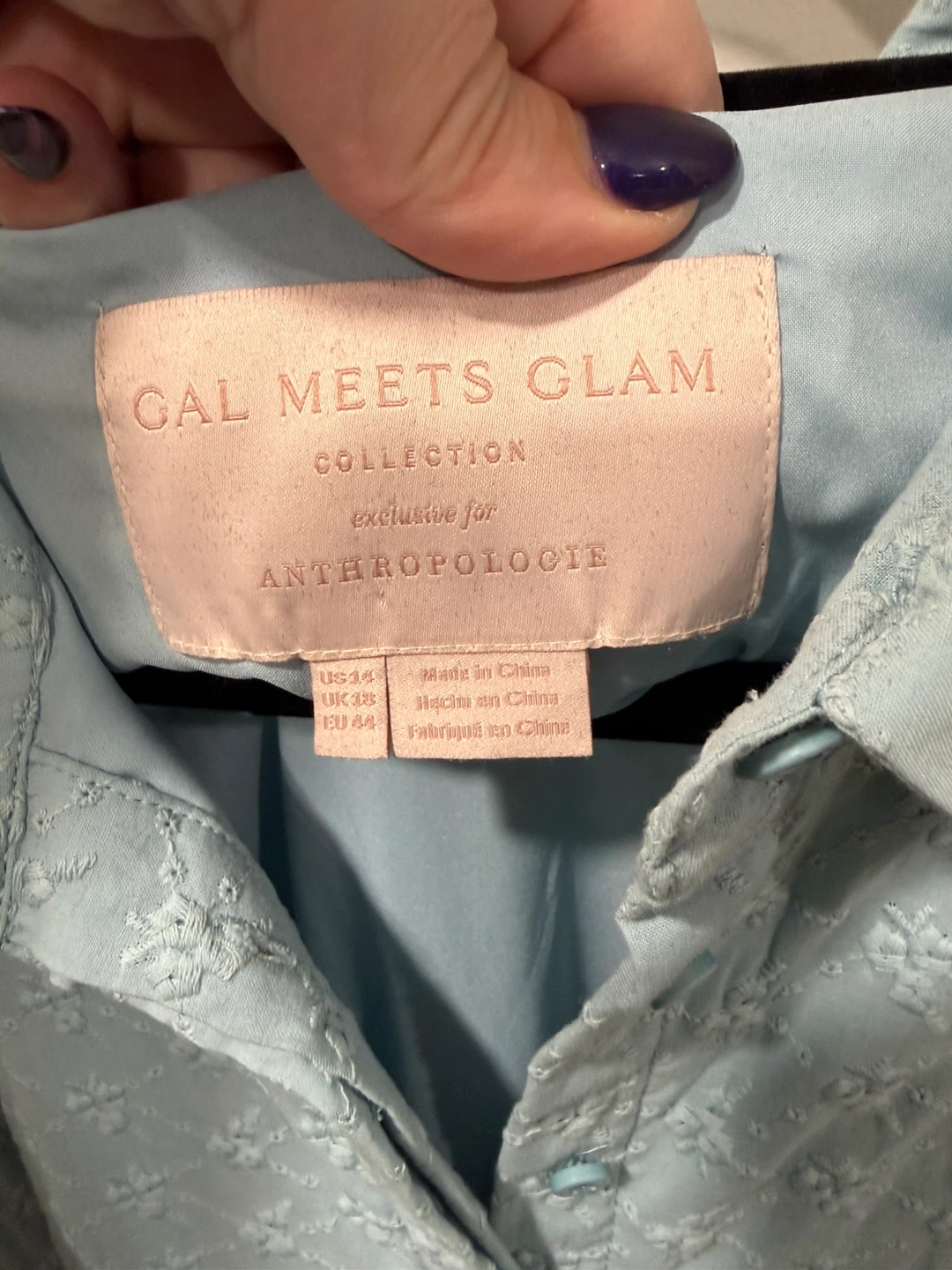 Cal Meets Glam Blue Embroidered Dress - photo 4