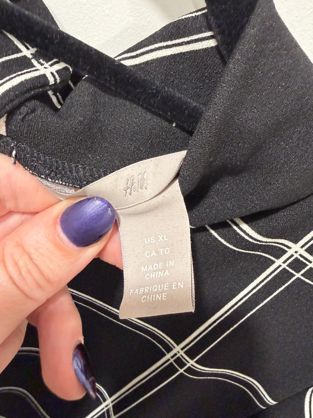H&M Black and White Plaid Dress - US XL - photo 3