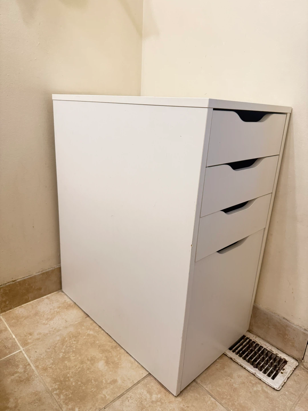 White 4-Drawer Cabinet - photo 2