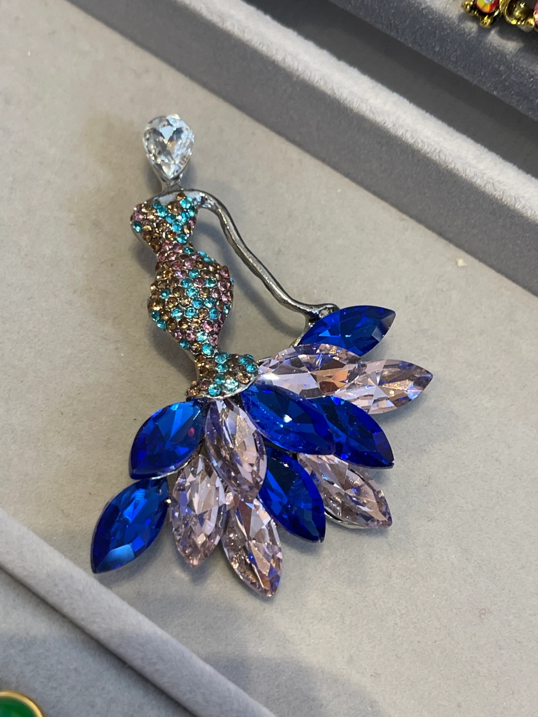 Rhinestone Ballerina Brooch