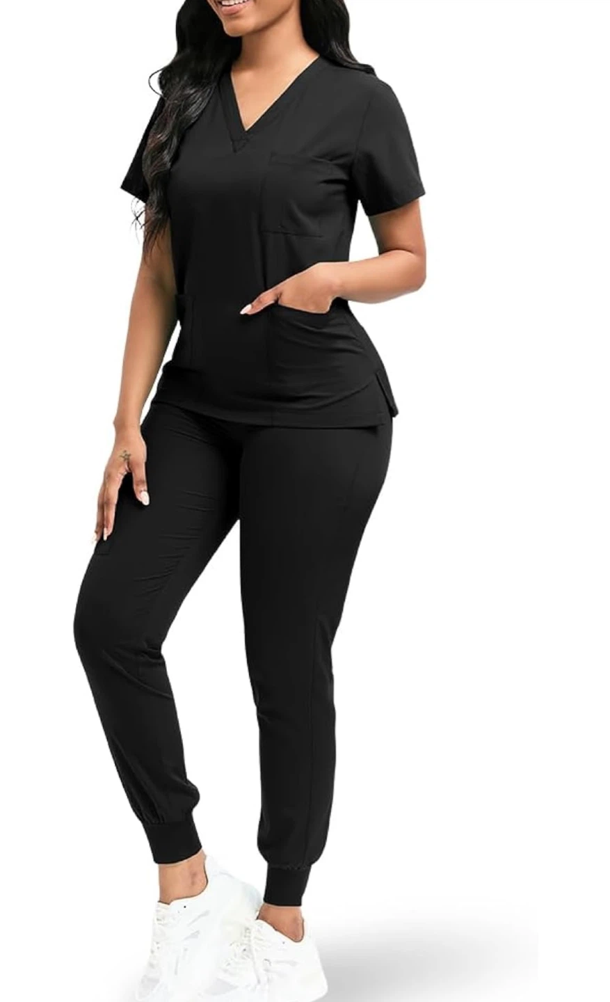 Like new, comfy Small size Black Scrub set for Women
