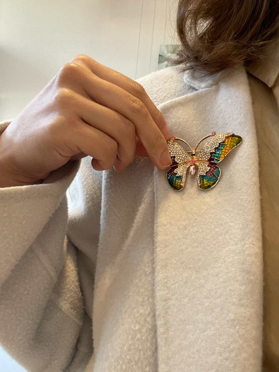Sparkly Rainbow Butterfly Brooch Pin - photo 5