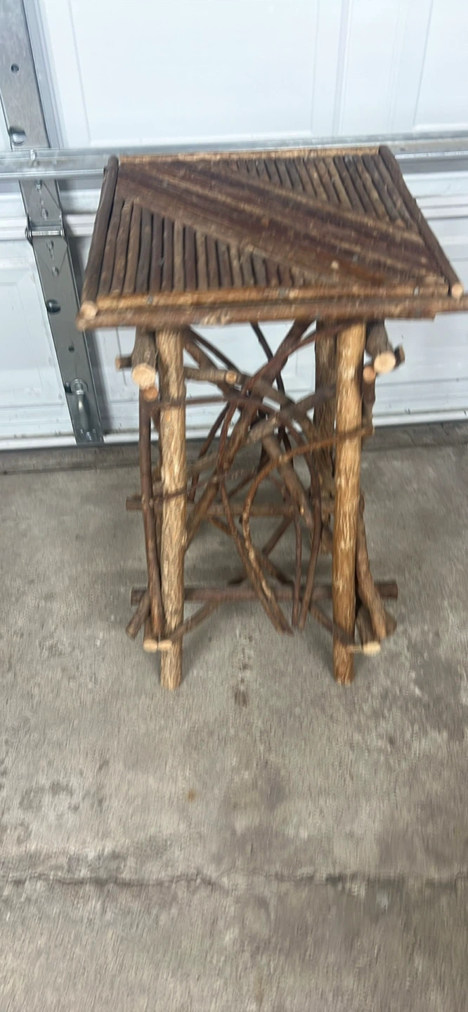 Rustic Twig Accent Table