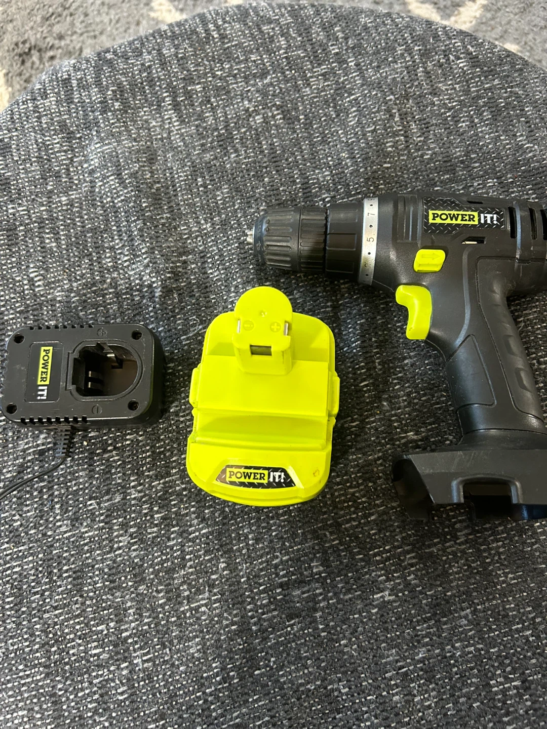Power It! Cordless Drill Set with Battery and Charger