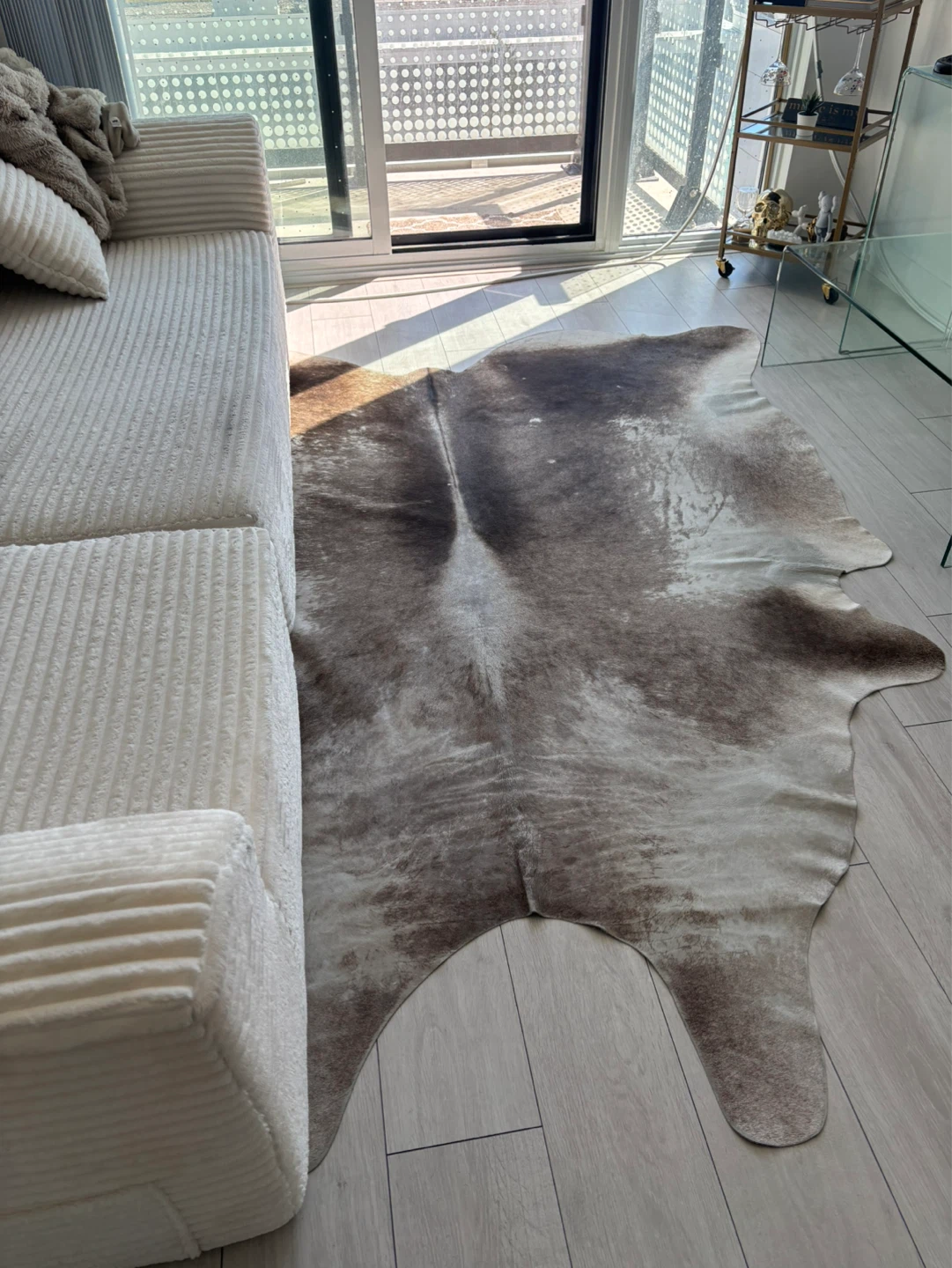 Cowhide Rug - Brown and White