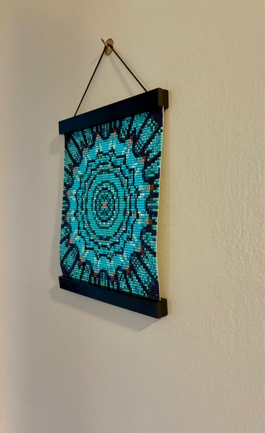 Mandala teal black Diamond Painting Wall Art - photo 3