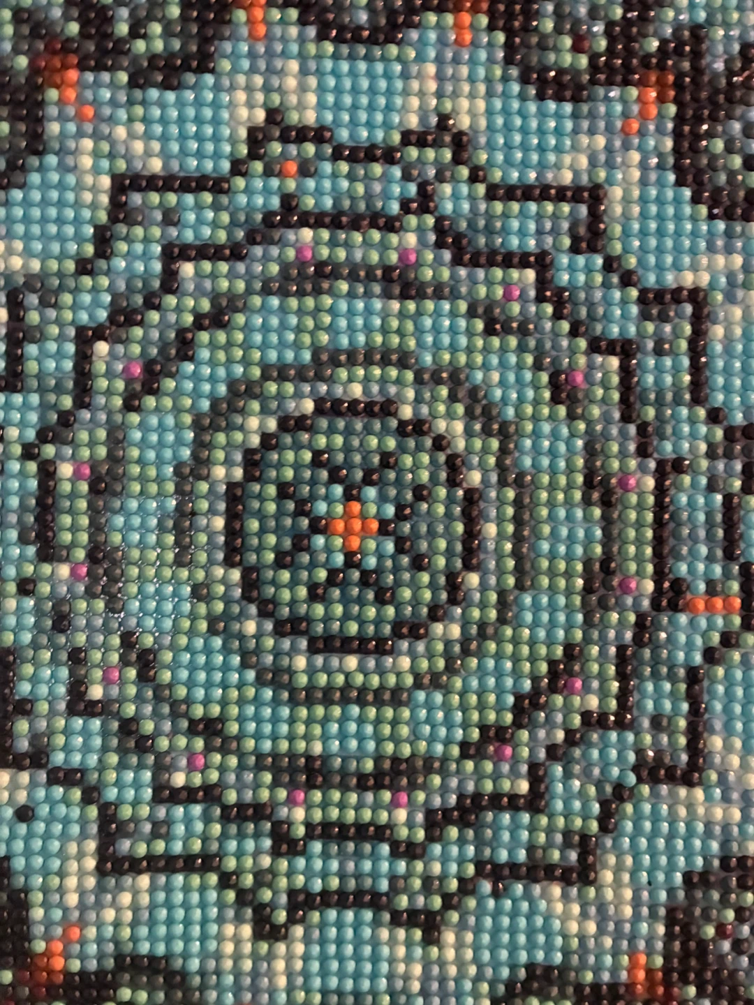 Mandala teal black Diamond Painting Wall Art - photo 2