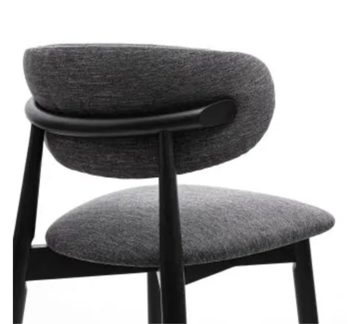 Grey Fabric Bar Stool with Black Legs - photo 4