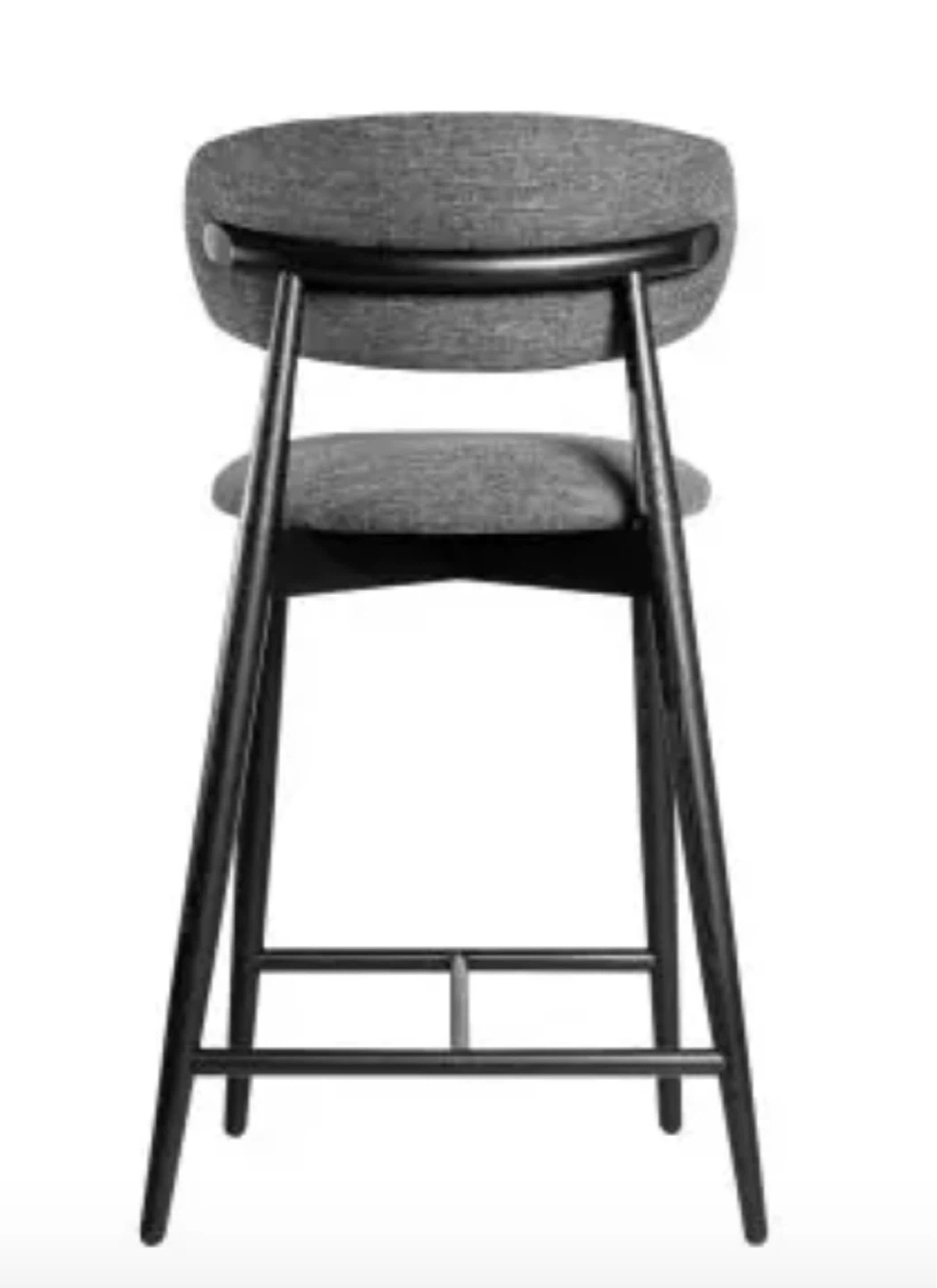 Grey Fabric Bar Stool with Black Legs - photo 5