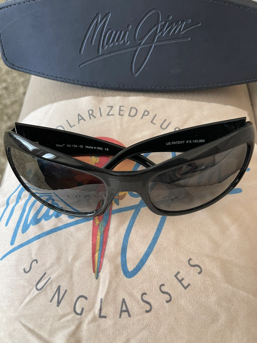 Maui Jim Sunglasses, Black Polarized, Wrap Style - photo 2