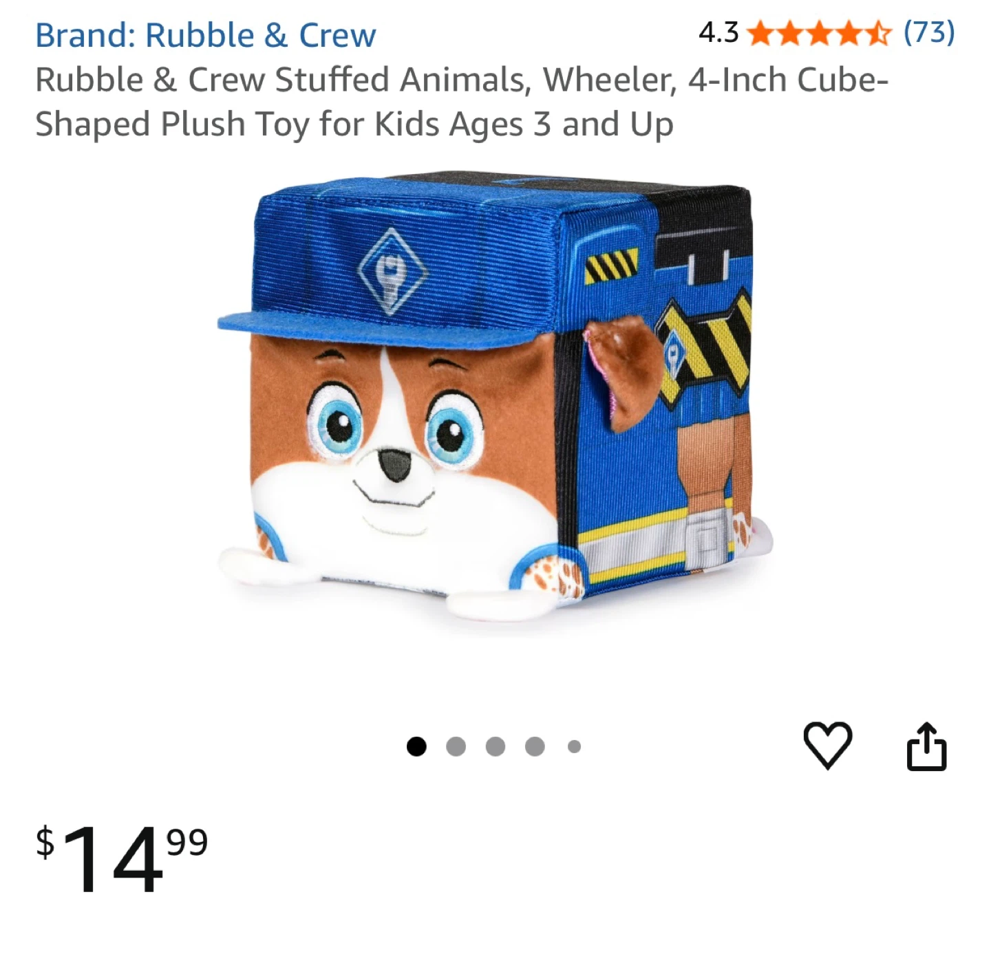 Rubble & Crew Wheeler Plush Toy