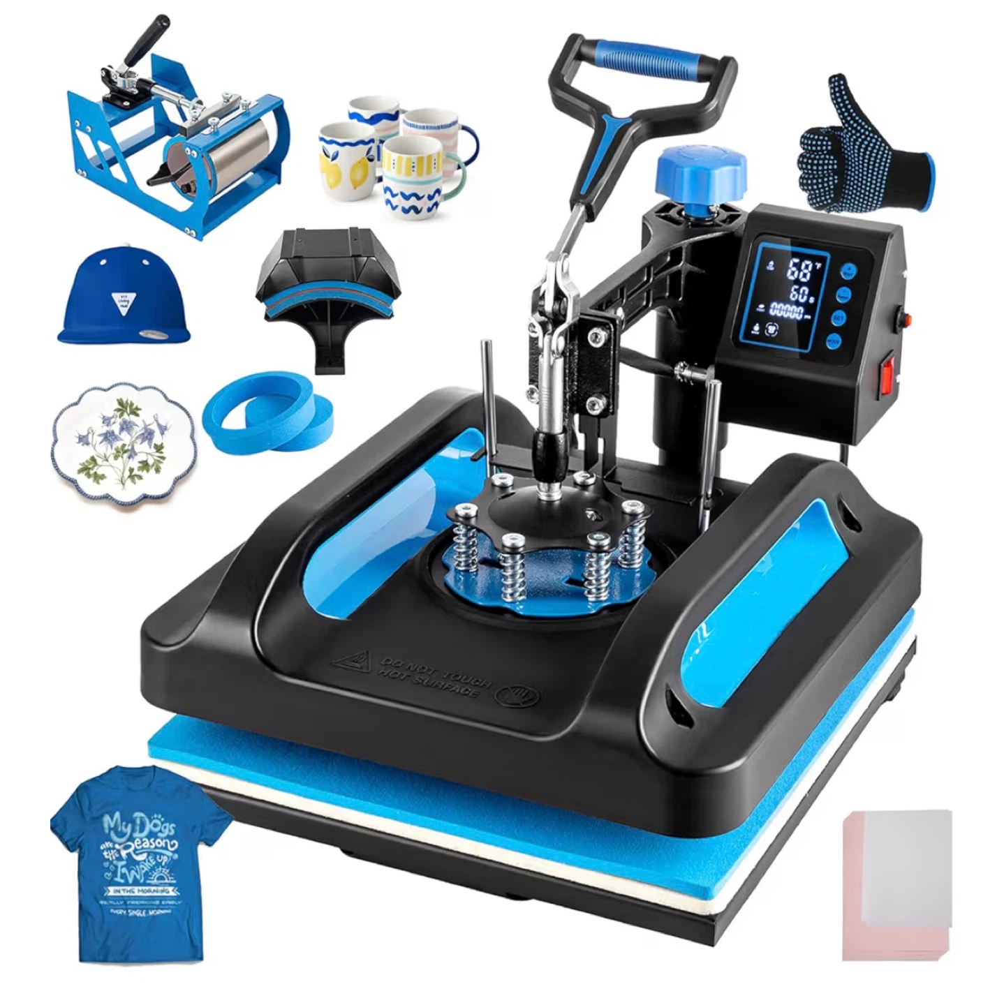 Sold: 5-in-1 Dual-Display Heat Press Machine