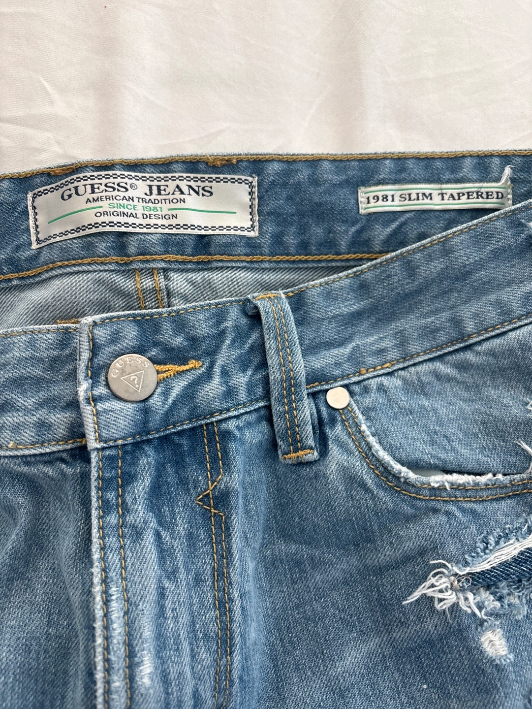 GUESS JEANS 1981 Slim Tapered Blue Jeans - photo 3
