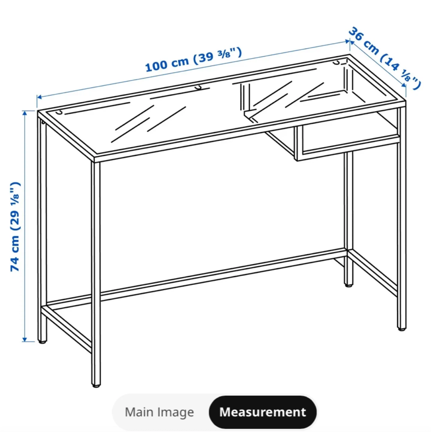IKEA VITTSJÖ Glass Desk + Executive Office Chair (CAN DELIVER) - photo 2