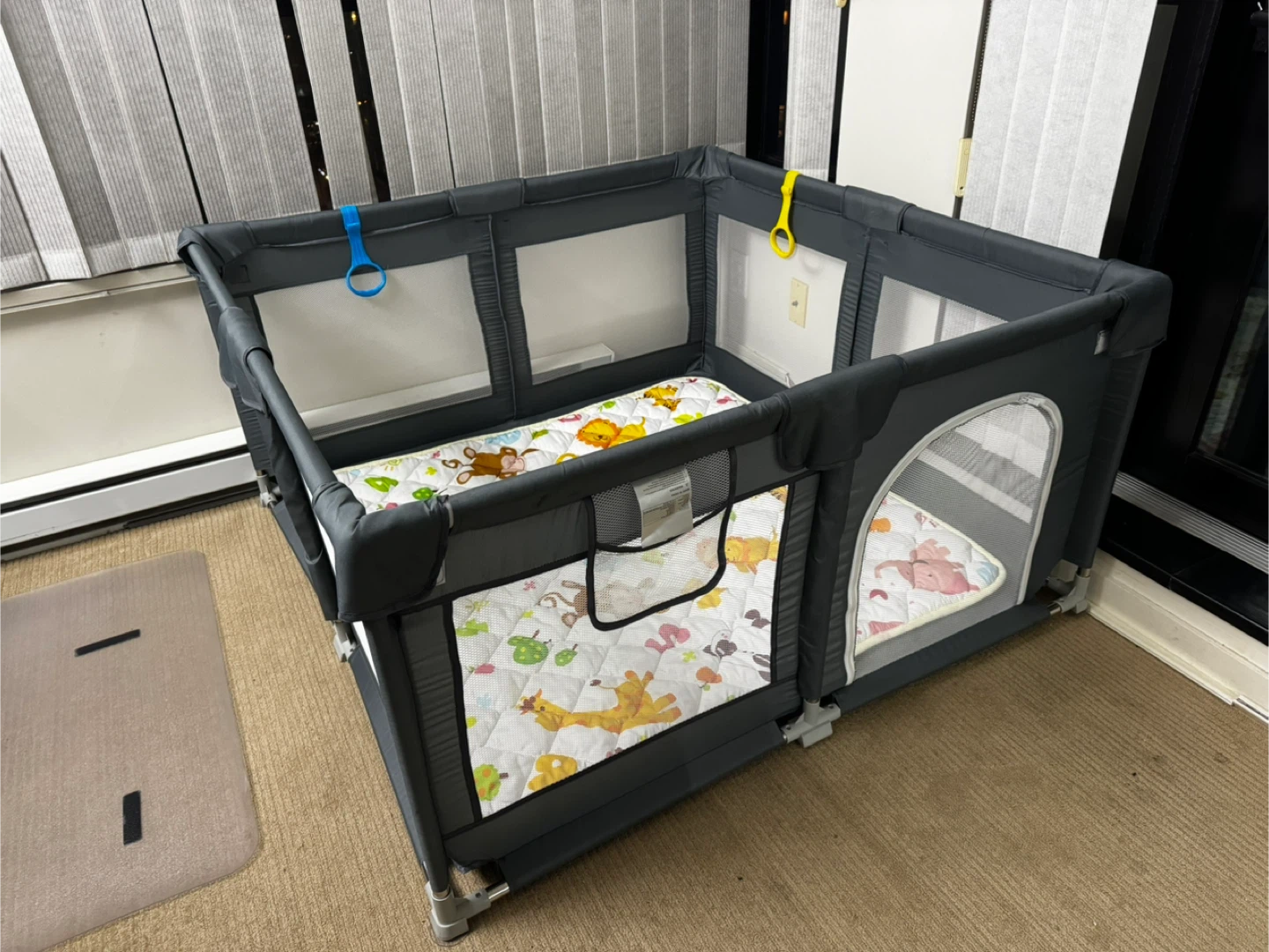Baby Playpen w/ Mat (51” x 51”) – Like New