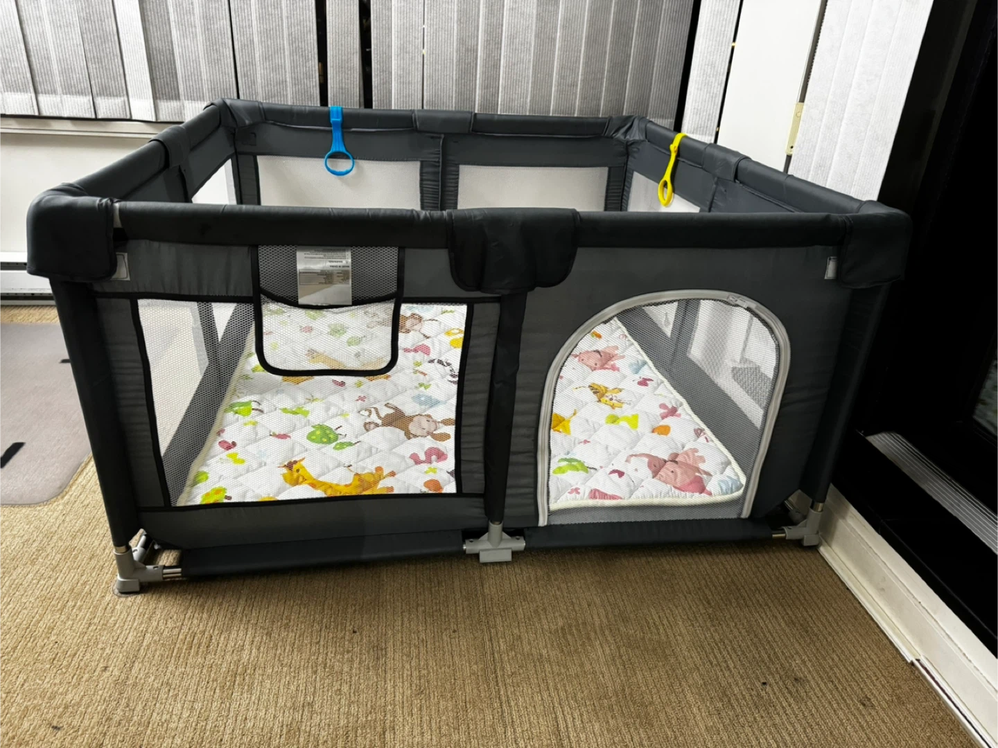 Baby Playpen w/ Mat (51” x 51”) – Like New - photo 3