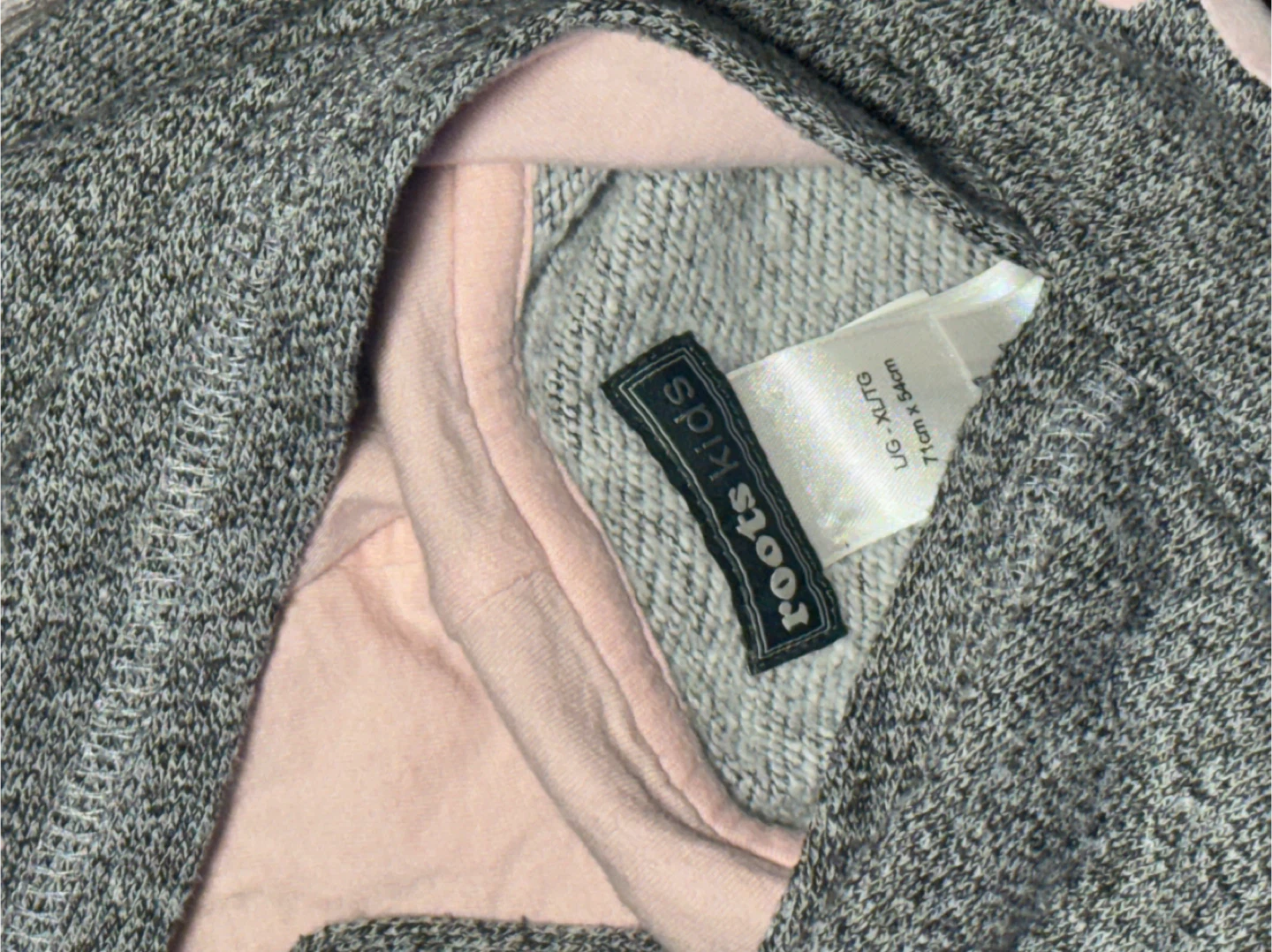 Roots Kids Grey Poncho Hoodie - Size L/XL - photo 5
