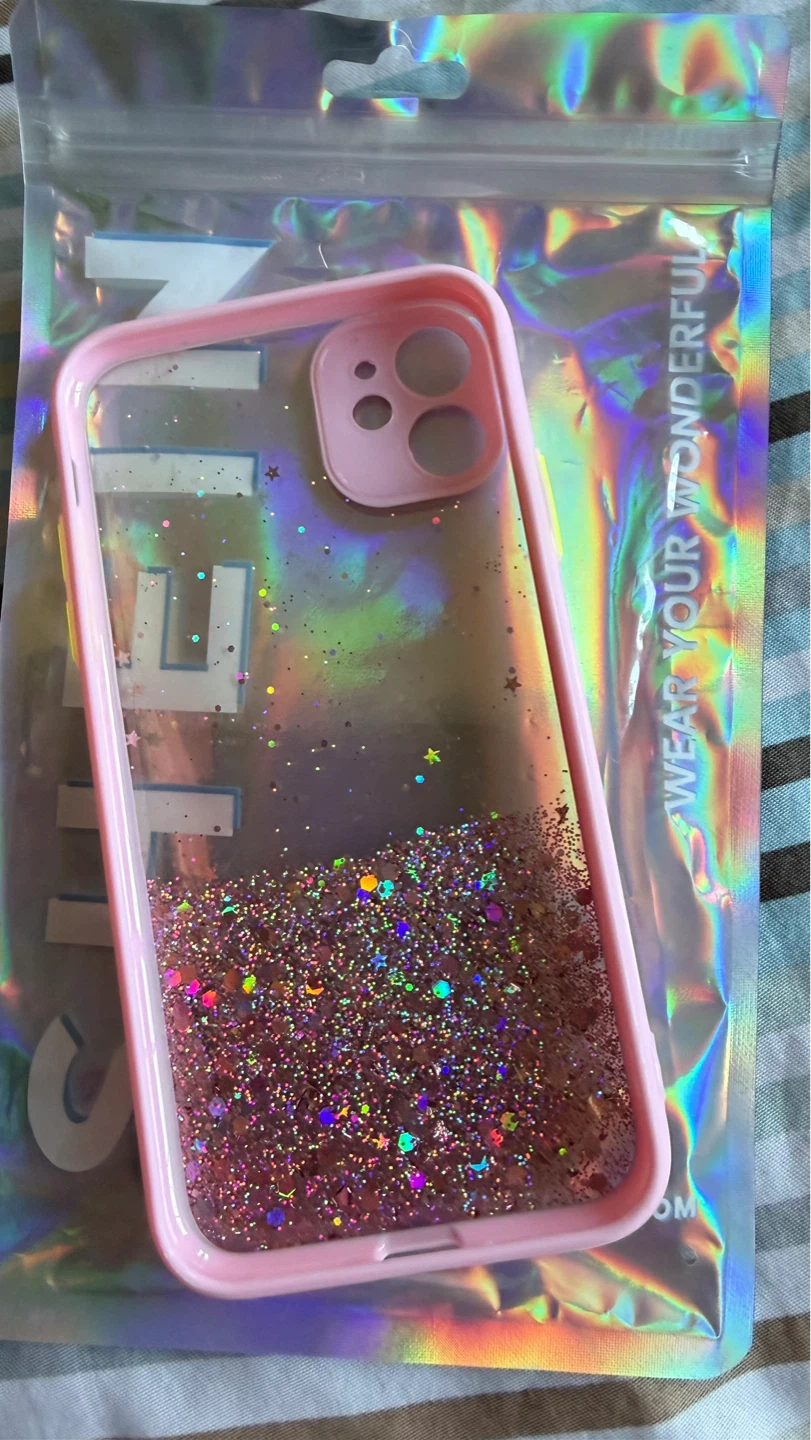 Pink Glitter Liquid Phone Case iPhone 11 - photo 5