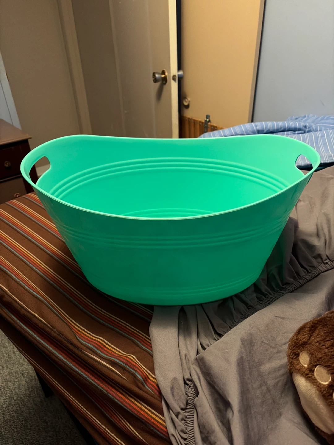 Teal Plastic Tub