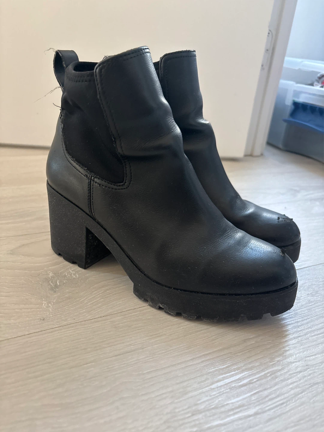 Aldo Black Chunky Heel Ankle Boots - photo 2